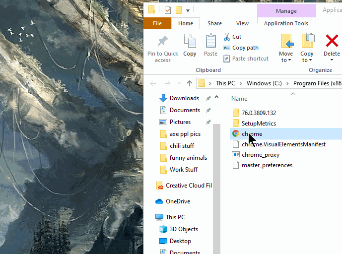 make chrome shortcut.gif
